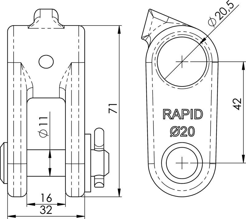 Gabelgelenk Rapid H519
