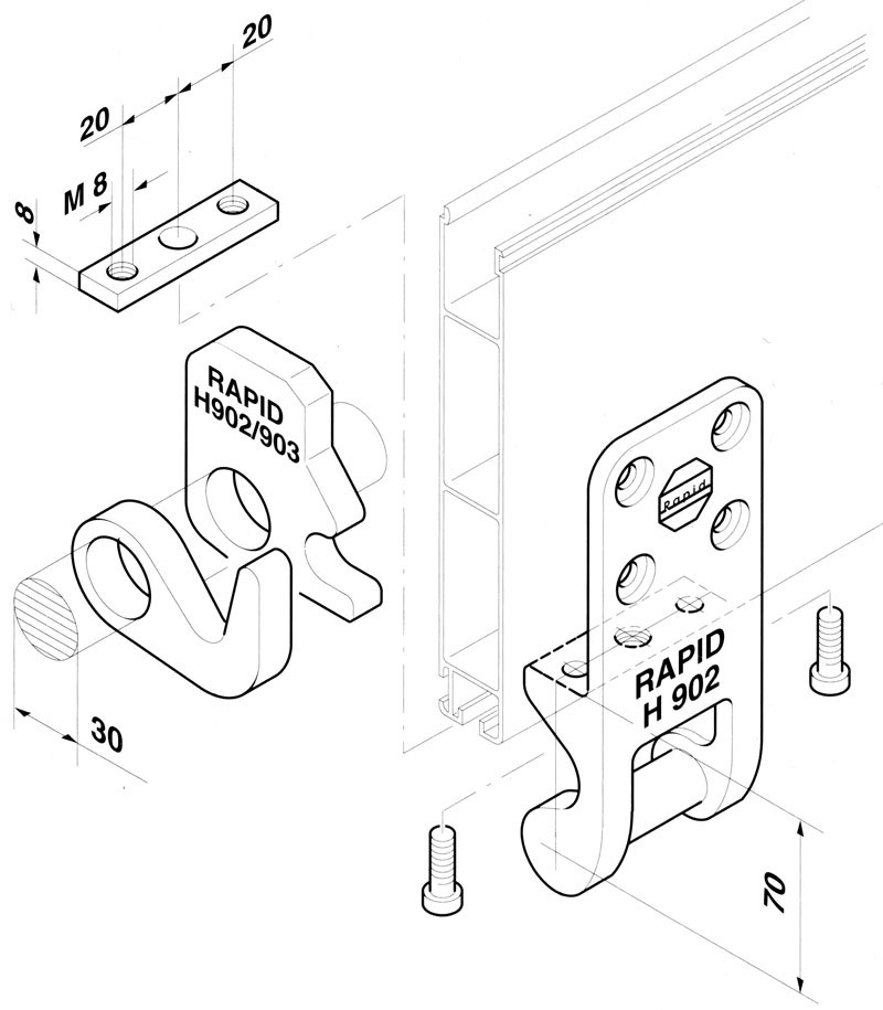 Scharnier Rapid H902