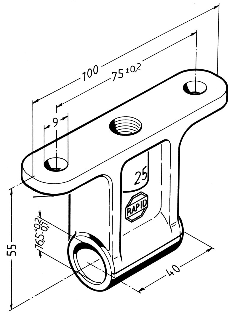 Scharnierlager Rapid H55