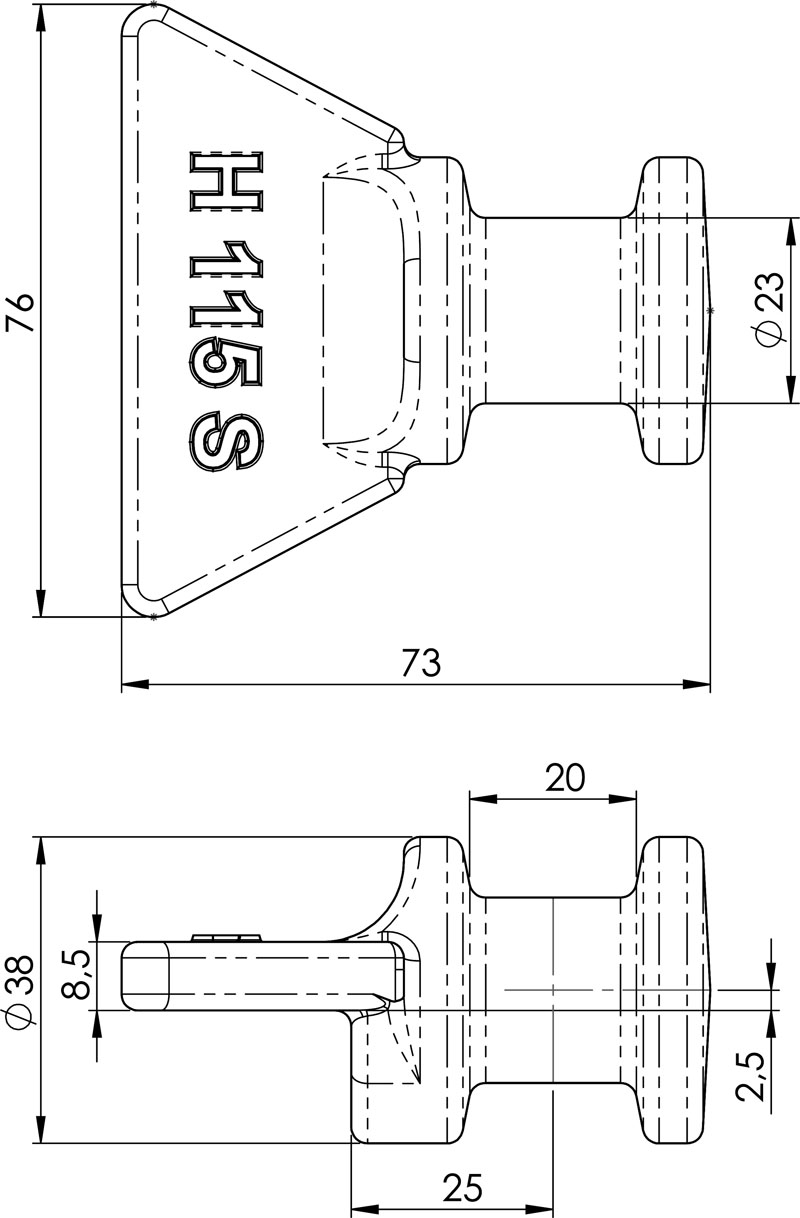 Gegenhalter Rapid H115S