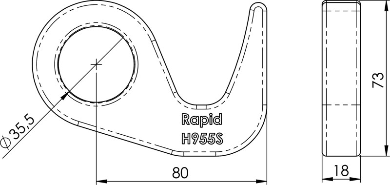 Schließhaken Rapid H955 / H956