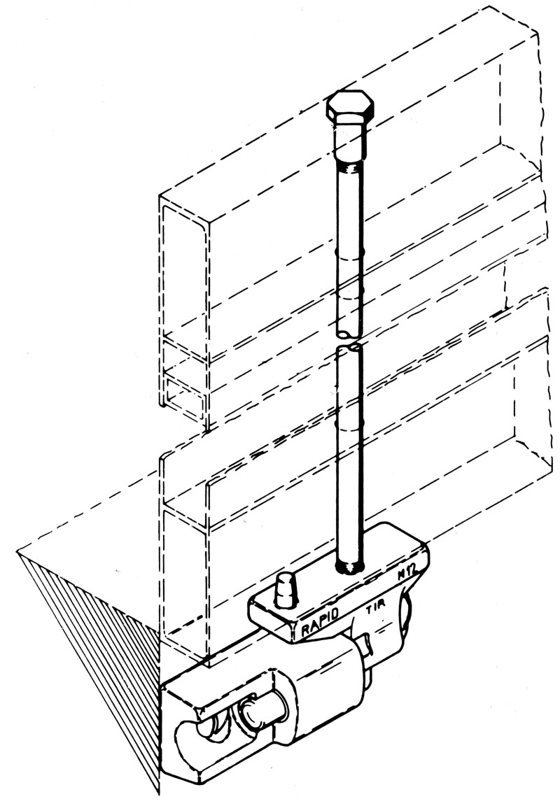 Scharnierbolzen Rapid TIR mit Sperrzapfen